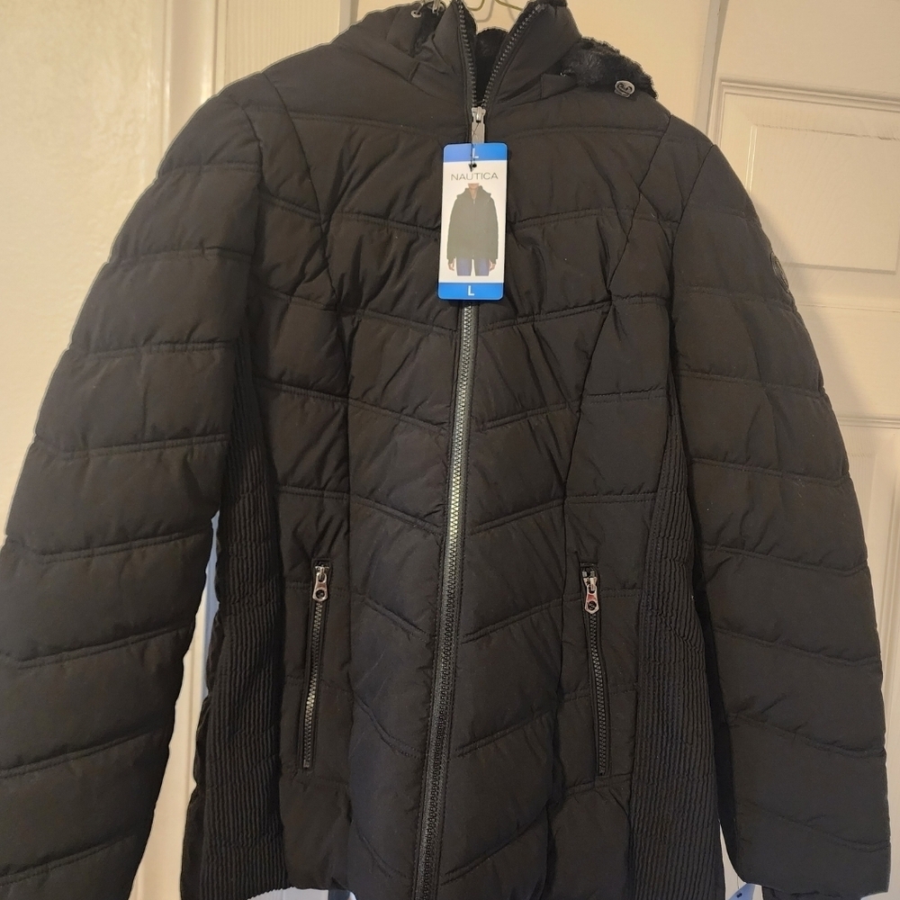 Nautica Charcoal Quilted Jacket